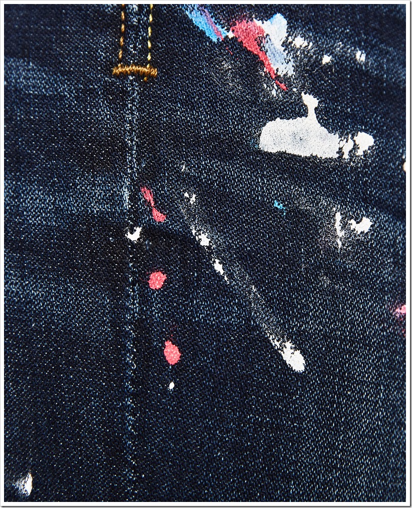 zara men's paint splatter jeans